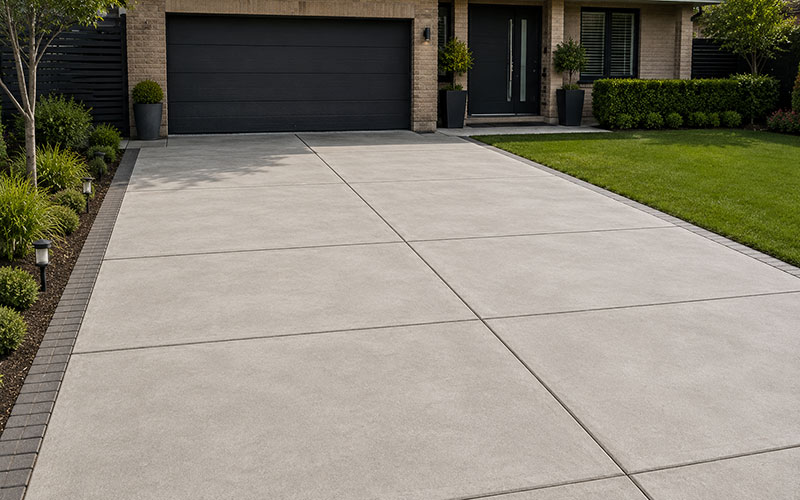 Concrete driveway